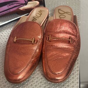 Sam Edelman Metallic Copper Mules